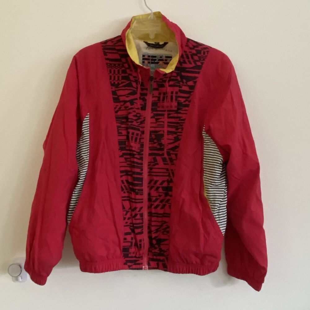 Vintage Red Head Sportswear Colorful Retro Jacket Windbreaker Colorblock Size M
